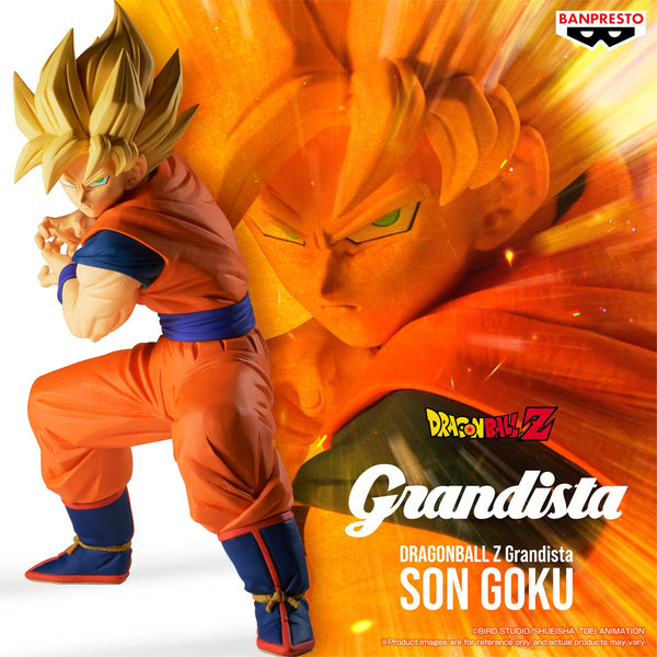 BANDAI Banpresto Dragon Ball Z Super Saiyan Son Goku Grandista Statue