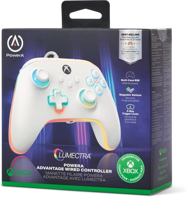 PowerA Advantage Wired Controller for Xbox with Lumectra™ – White
