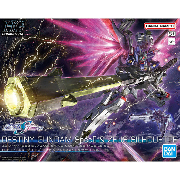 BANDAI HGCE 1/144 Destiny Gundam Spec II & Zeus Silhouette "Gundam SEED Freedom" Model kit