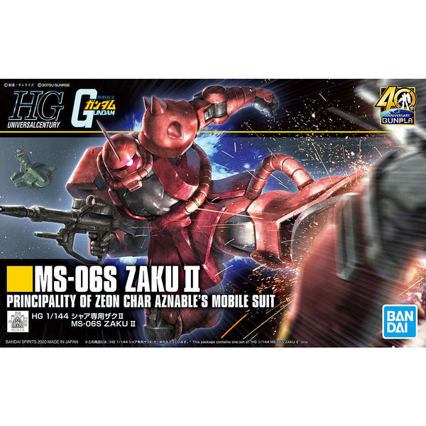 BANDAI Hobby HGUC 1/144 #234 MS-06S Char's Zaku II 'Mobile Suit Gundam' Model Kit