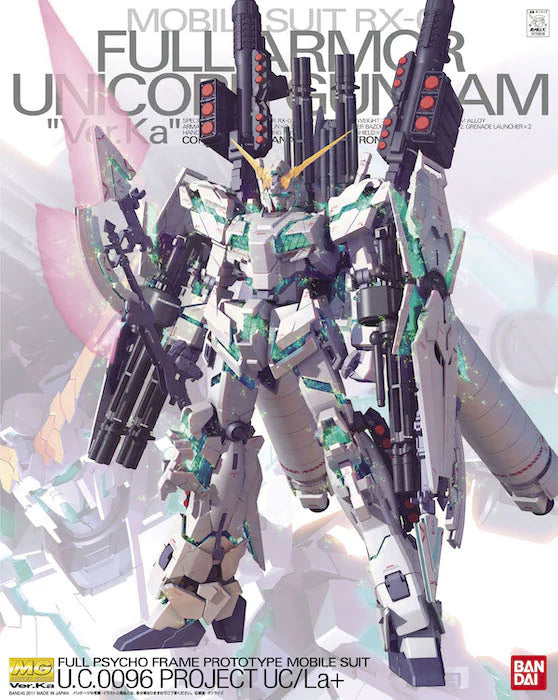 BANDAI HOBBY MG 1/100 RX-0 Full Armor Unicorn Gundam Ver.Ka "Gundam UC" Model Kit