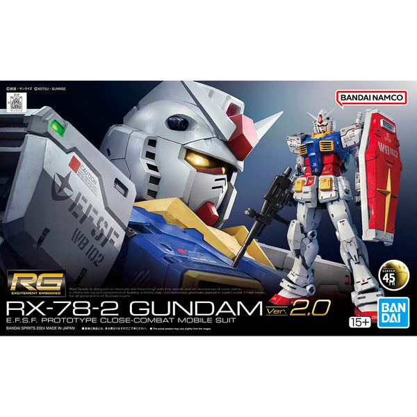 BANDAI Spirits Hobby RG #40 1/144 RX-78-2 Gundam Ver.2.0 "Mobile Suit Gundam" Model Kit