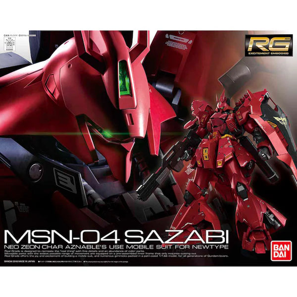 BANDAI Spirits Hobby RG 1/144 #29 MSN-04 Sazabi "Char's Counterattack" Model Kit