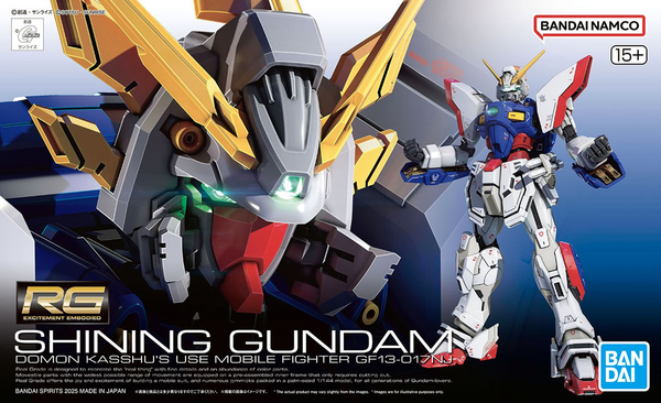 BANDAI Hobby RG 1/144 #42 Shining Gundam  "Mobile Fighter G Gundam " Model Kit