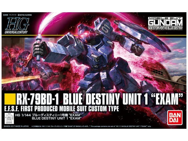 BANDAI HOBBY HGUC 1/144 #207 RX-79BD-1 Blue Destiny Unit 1 EXAM Gundam Model Kit